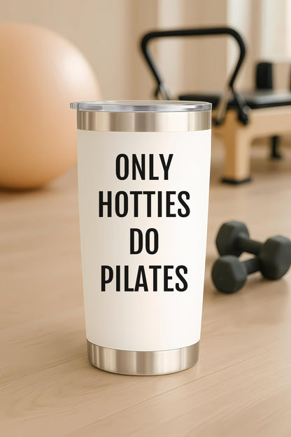 Coveted Goods Pilates Tumbler for Women – Cute Pilates Gift for Instructor, Friend or Coworker – 20oz Stainless Steel Travel Mug with Lid – Insulated Coffee Cup, Keeps Drinks Hot or Cold