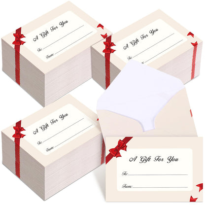 Gueevin 600 Pcs Mini Gift Card Envelopes Holiday Card Sleeves Gift Holder Small Envelopes Bulk for Note Mailing Office Wedding Birthday Party, 3.69 x 2.69 in(Red,Bow)