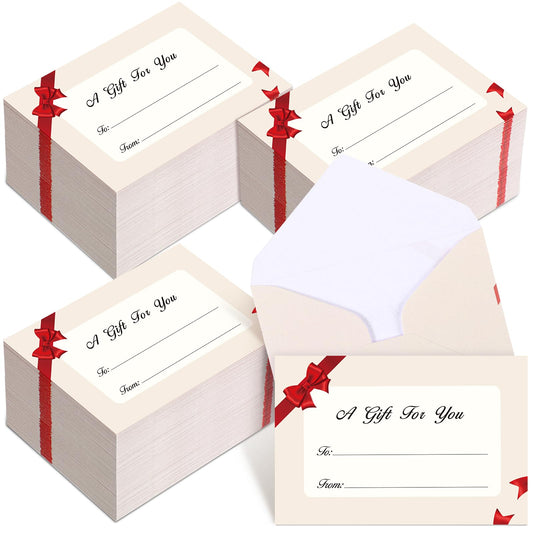 Gueevin 600 Pcs Mini Gift Card Envelopes Holiday Card Sleeves Gift Holder Small Envelopes Bulk for Note Mailing Office Wedding Birthday Party, 3.69 x 2.69 in(Red,Bow)