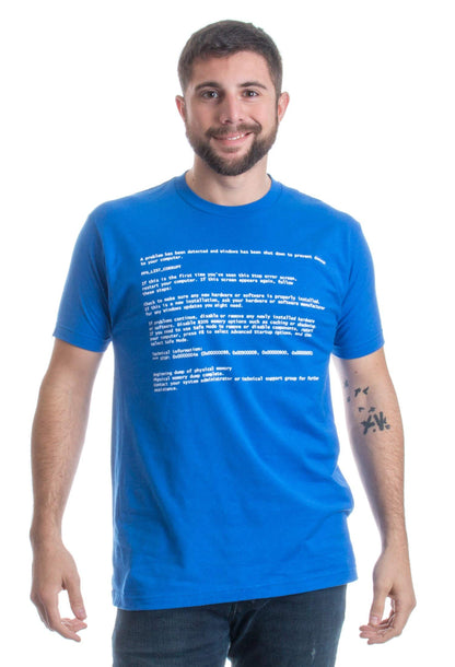 Blue Screen of Death - Geeky Windows Error, Funny Computer Nerd Unisex