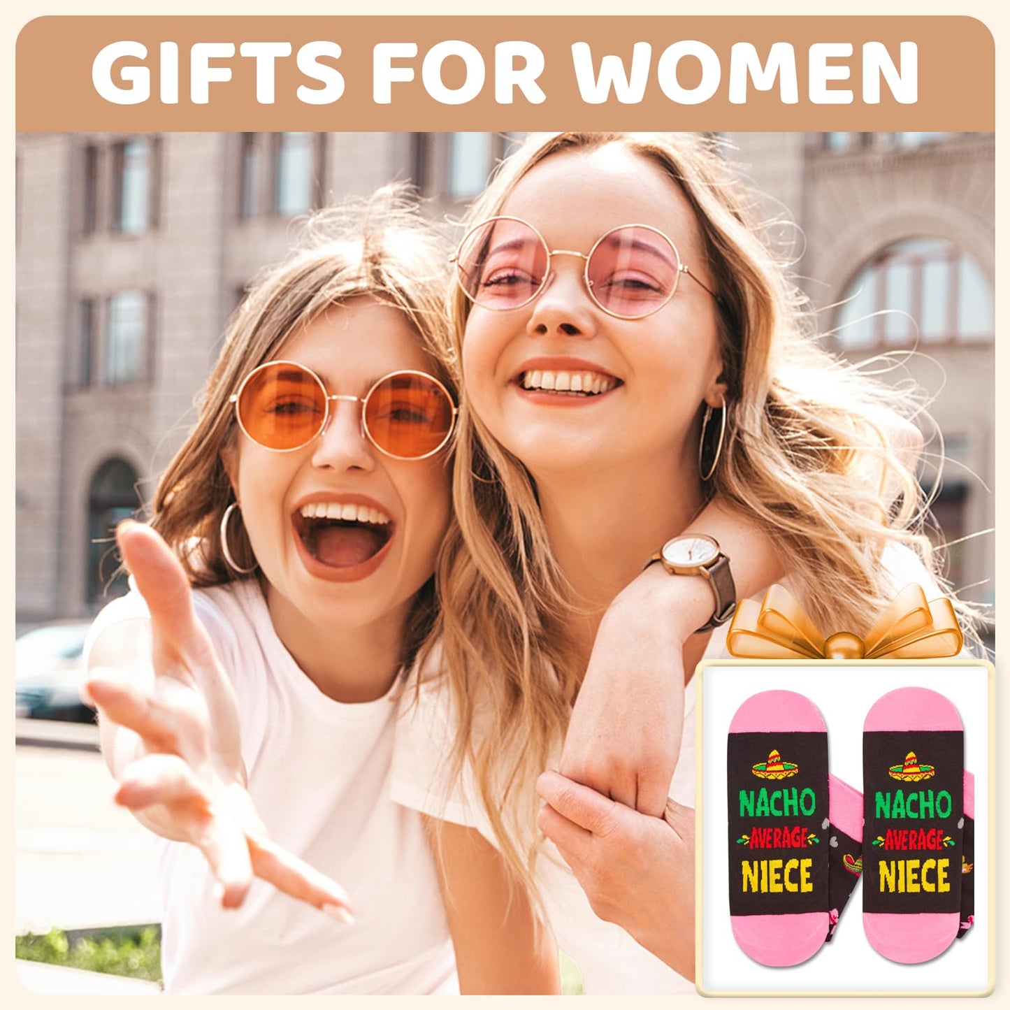 HAPPYPOP Mothers Day Gifts - Mother Daughter Sister in Law Socks, Aunt Niece Sister Socks