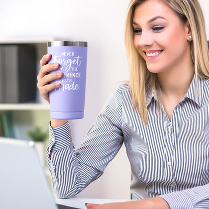 Lifecapido 6 Set Employee Appreciation Gifts, Team Gifts for Employees, Thank You Inspirational Christmas Gift for Staff Coworker Team, 20oz Insulated Tumbler with Ballpoint Pen and Keychain