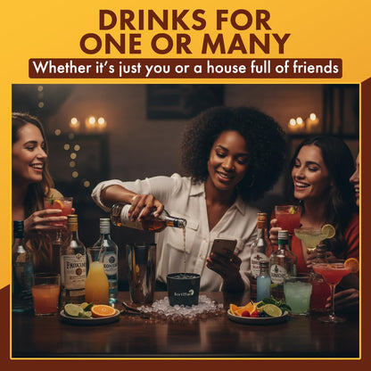 Cocktail Maker – Make 3000+ Cocktails with The App-Guided Drink Mixer – Easy Cocktail Measuring System – Unique Bartender Gift