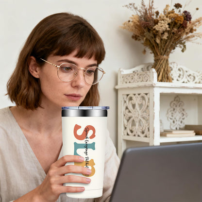 SpenMeta SLP Gifts for Women - Speech Language Pathologist Gifts - Speech Therapist Appreciation Thank You Gift, 20oz Tumbler Cup