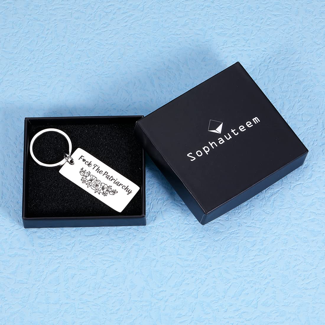 Sophauteem F**k The Patriarchy Keychain Inspirational Gifts for Women Feminist Activist Gift for Girl Power Stocking Stuffers