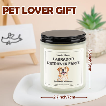 Labrador Retriever Decor, Labrador Retriever Gifts, Dog Fart Candle | Lavender Scent, Handcrafted with Natural Soy Wax