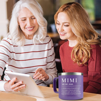 WECACYD Mimi Gifts - 14Oz Mimi Coffee Mug - Mother Day Gift -Mimi's Birthday Gifts - Gift for Mimi's from Granddaughter, Grandson, Grandkids for Birthday, Mothers Day, Christmas