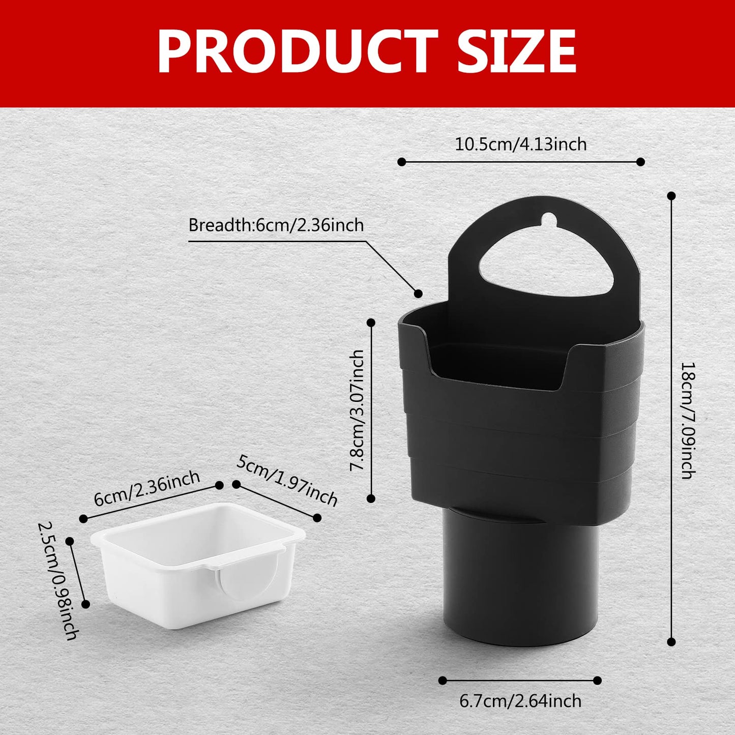 French Fry Holder and Sauce Holder Set for Car, Funny Useful White Elephant Gift Idea for Adults, Stocking Stuffer for Men and Women (1)