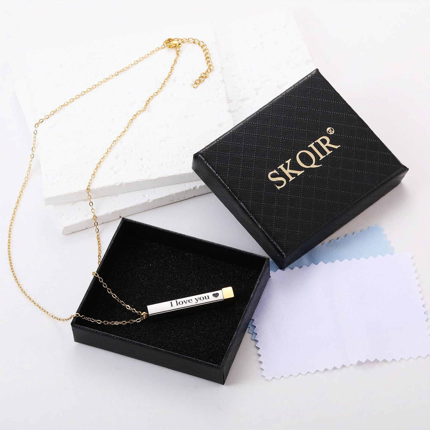 SKQIR Be Kind of a Badass Necklaces for Women with Hidden Message To Best Friends Sisters Funny Inspirational Gifts Vertical Bar Pendant Necklaces Jewelry Gag Gifts for Women
