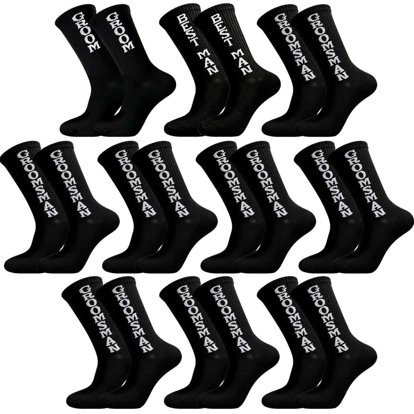10 Pcs Groomsmen Gifts Funny Socks for Wedding Gifts Best Man from Groom
