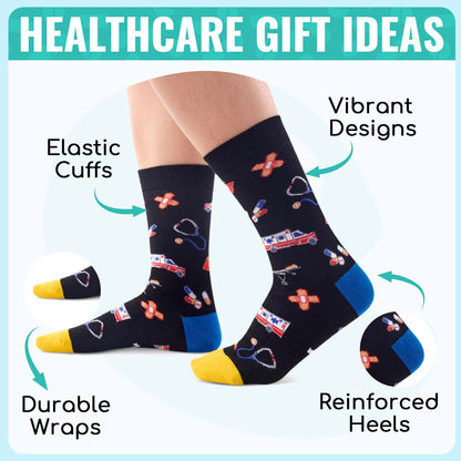 Zmart EMT Doctor Gifts for Men - EMS Week Gifts, Paramedic Gift for Women, EMT Doctor Socks