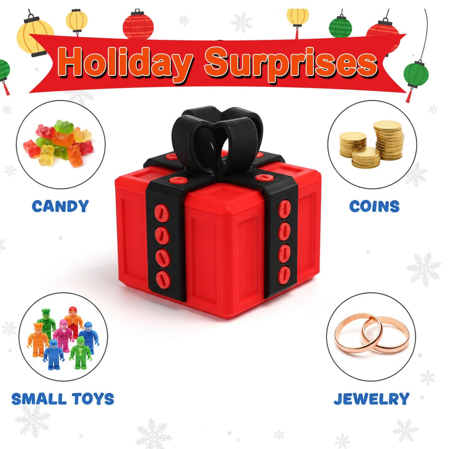 Gotcha Box – Annoying Prank Gift Box with Screws, Pop Up Middle Surprise Finger, Funny Birthday Gag Gifts for Men Dad Husband, White Elephant for Adults
