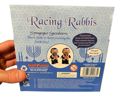 Diabolical Gifts DP1275 Racing Rabbis - Shavuot Gifts, Star of David, Jewish Gifts for Women, Joke Gifts for Men, Hanukkah Gifts, Funny Religious Gifts, Friday Night Dinner Gifts