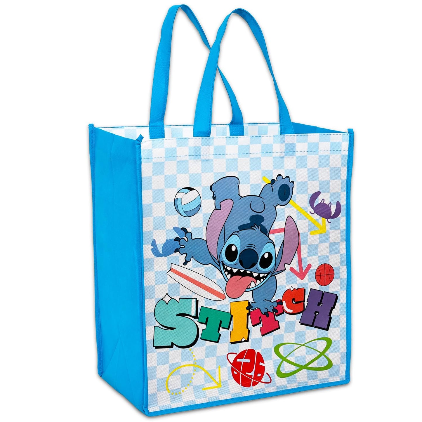 Stitch Tote Bag Bundle - Disney Accessories Bundle with 3 Grocery Bags Plus Stickers, More | Disney Lilo and Stitch Reusable Bags Set