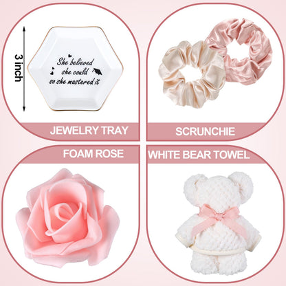 Sieral 11 Pcs Masters Graduation Gifts Set for Her Includes Notebook Tumbler Cup Candle Bracelet Ceramic Jewelry Dish Card and More Master Degree Inspirational Grad Gift for Daughter Sister Friend
