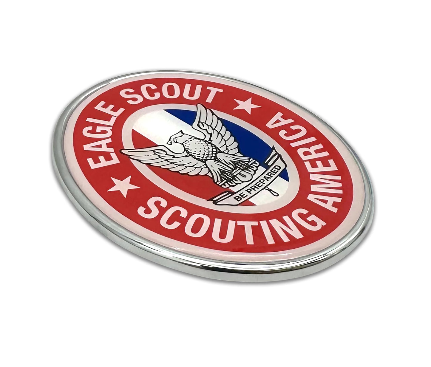 Elektroplate Officially Licensed Eagle Scout Metal Auto Emblem for Cars, Trucks, and All Auto | Universal Fit at 2.5" x 3.1" | Weatherproof