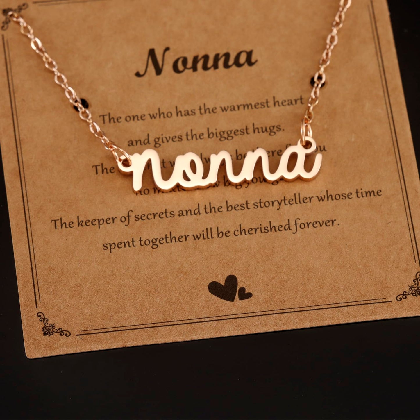 Gift for Nonna Necklace Women from Grandkids Best Birthday Jewelry Nonna Necklace
