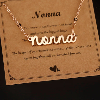 Gift for Nonna Necklace Women from Grandkids Best Birthday Jewelry Nonna Necklace