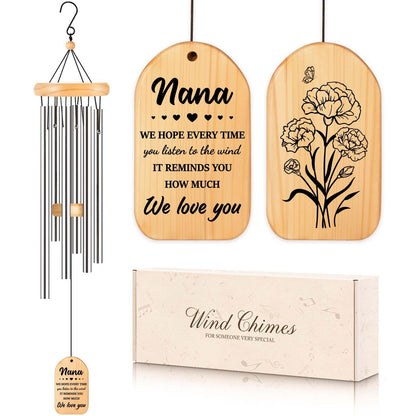 Nana Gifts, Nana Birthday Gifts, Nana Wind Chimes, Best Gift Ideas for Nana's Birthday, Christmas, Mothers Day, Grandmother Gifts from Grandkids