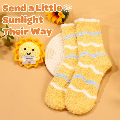 Sunflower Gift Box for Women, Sunshine Birthday Gifts, Luxury Self Care Package, 9-in-1 Gift Baskets with Blanket, Tumbler, Candle, Bath Bomb, Plush & More, Get Well Soon, Valentine Day Gifts