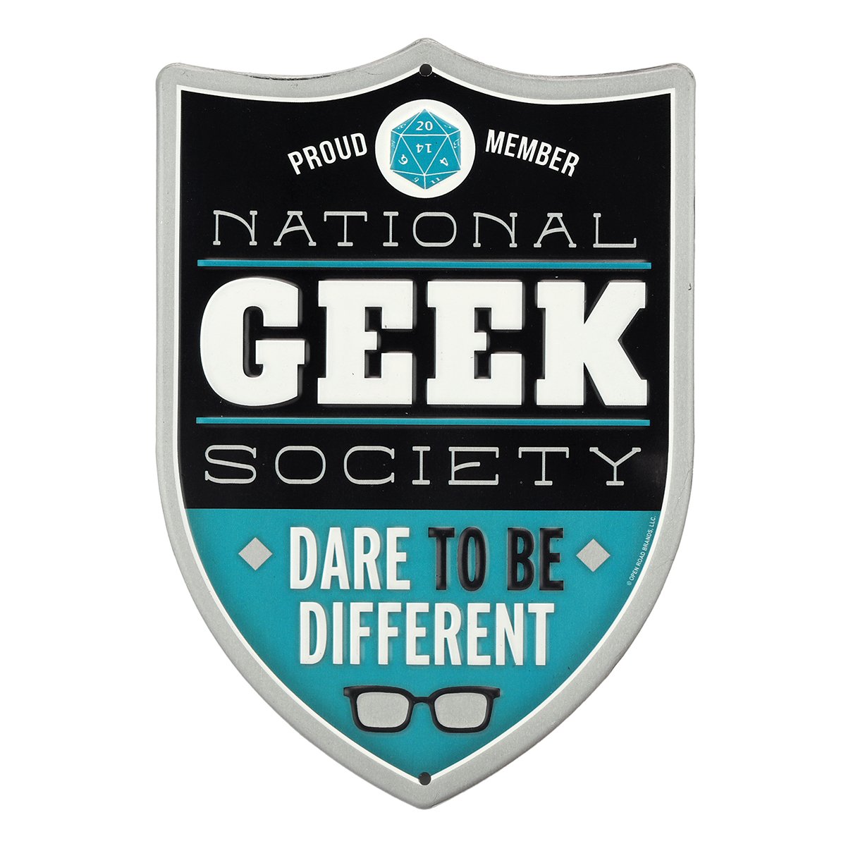 National Geek Society Embossed Metal Sign - Funny Geek Wall Decor - Great Gift Idea