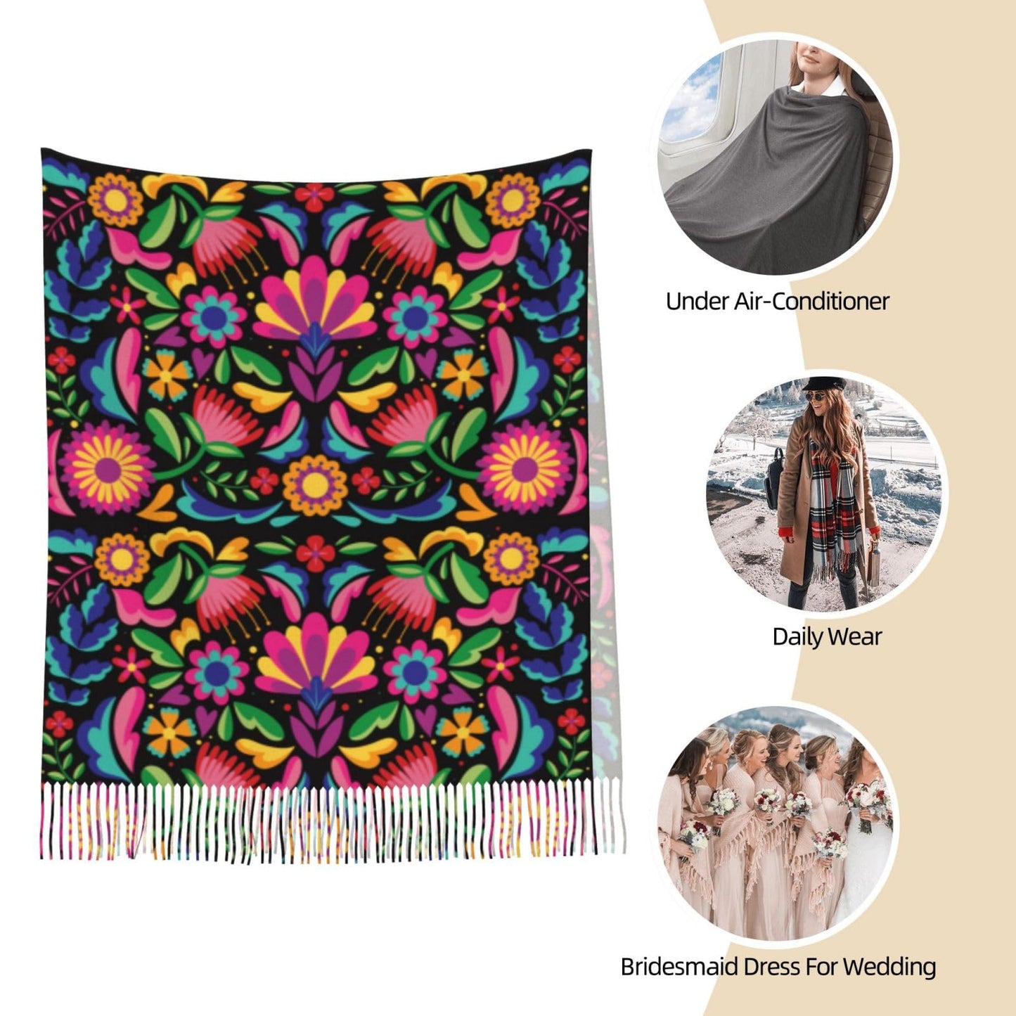 Shawls and Wraps for Women Virgen De Guadalupe Gifts Soft Warm Blanket Scarf for Evening Dresses