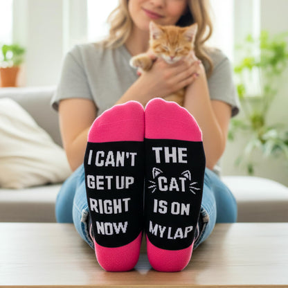 Bebila Gift for Mom Funny Socks for Cat Dad Mom Birthday Gifts for Mom Novelty Socks Gifts for Cat Lovers