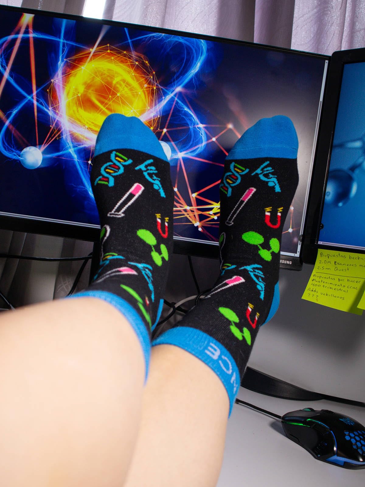 IRISGOD Funny Nerd Socks | Cool Stocking Stuffers | Holiday Gifts For Men and Women