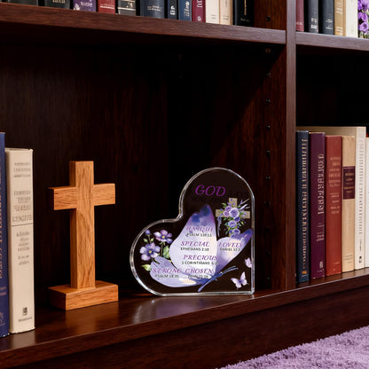 Christian Mothers Day Gifts Butterfly Gifts for Women Adults Spiritual Gift for Women Acrylic Butterfly Baptism Gift for Adults Easter Presents for Womens Religious Desk Decor