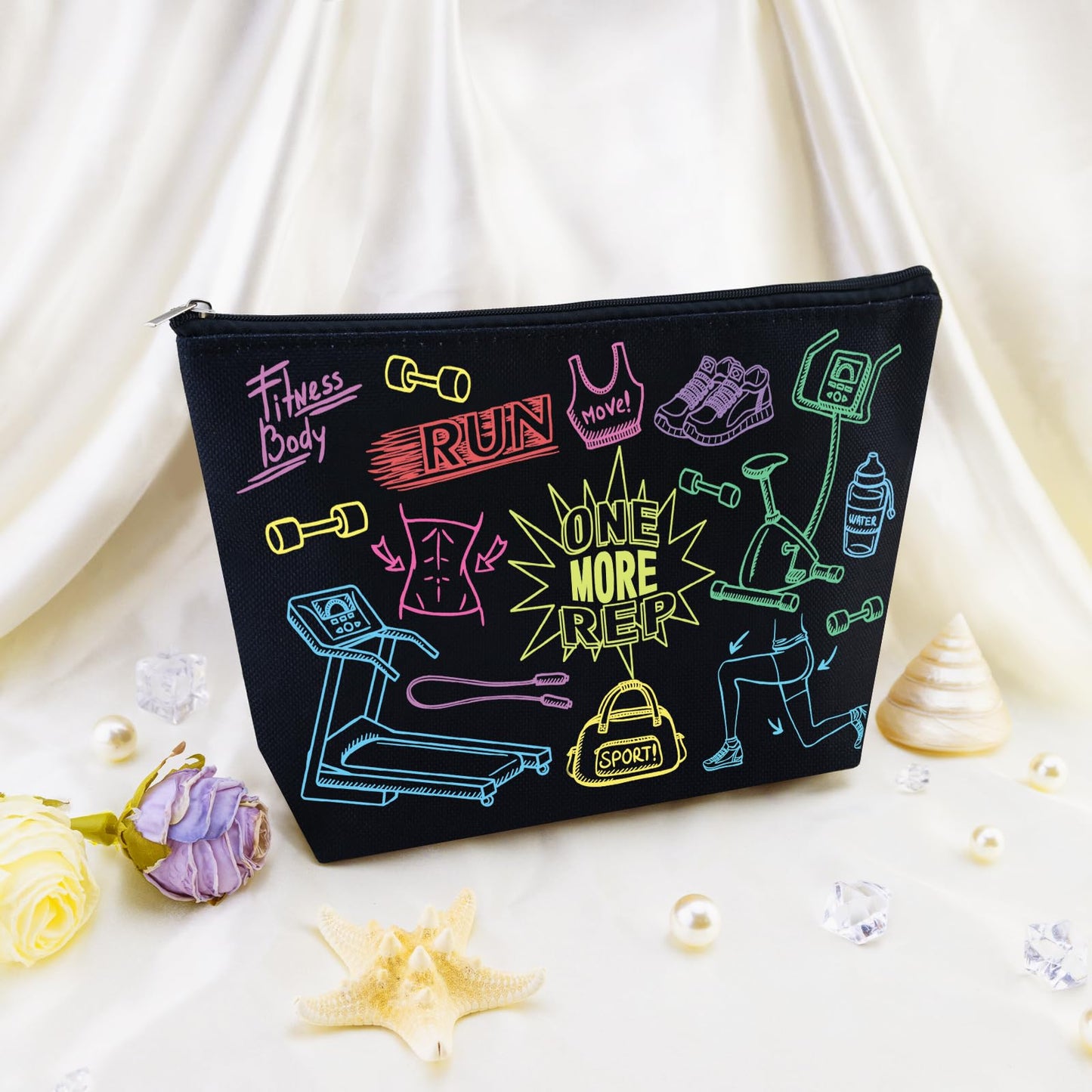 Fitness Gifts Women Gym Bag Cool Gifts for Gym Rats Workout Bag for Women Personal Trainer Gifts Crossfit Accessories Fitness Lovers Gift for Sister Friend Female Travel Toiletry Pouch