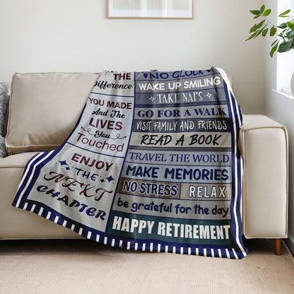 Retirement Gifts for Men 2026 - Retirement Blanket for Men - Funny Retirement Gifts for Man - Happy Retirement Gift for Coworker Friends Retirees - Retirement Decorations - Retired Blanket 50"x60"