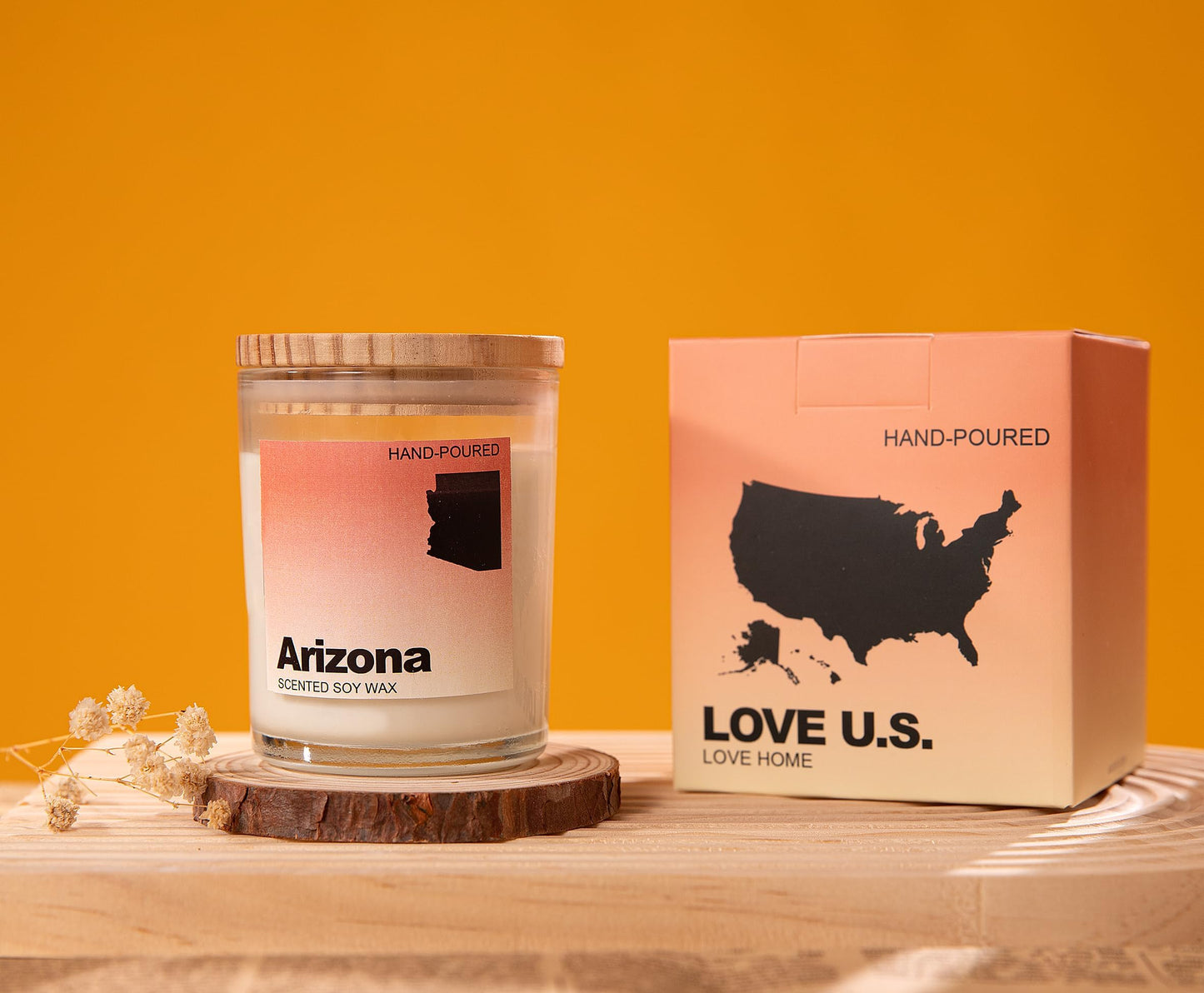 Arizona Gifts, Arizona Souvenirs & Gifts, Home Sick Jasmine Scented Candle, Natural Soy Wax & Natural Essential Oils