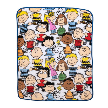Franco Collectibles® Peanuts® Charlie Brown, Snoopy, Lucy & Gang Super Soft Cozy Plush Throw Blanket, 40 in x 50 in, (Official Peanuts® Product)