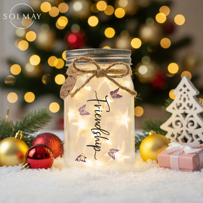 SOLMAY Friendship Gifts for Women, Unique Birthday Gifts for Women, Best Friend High School Graduation Gift, Long Distance Keepsake, Sentimental Mason Star Jar