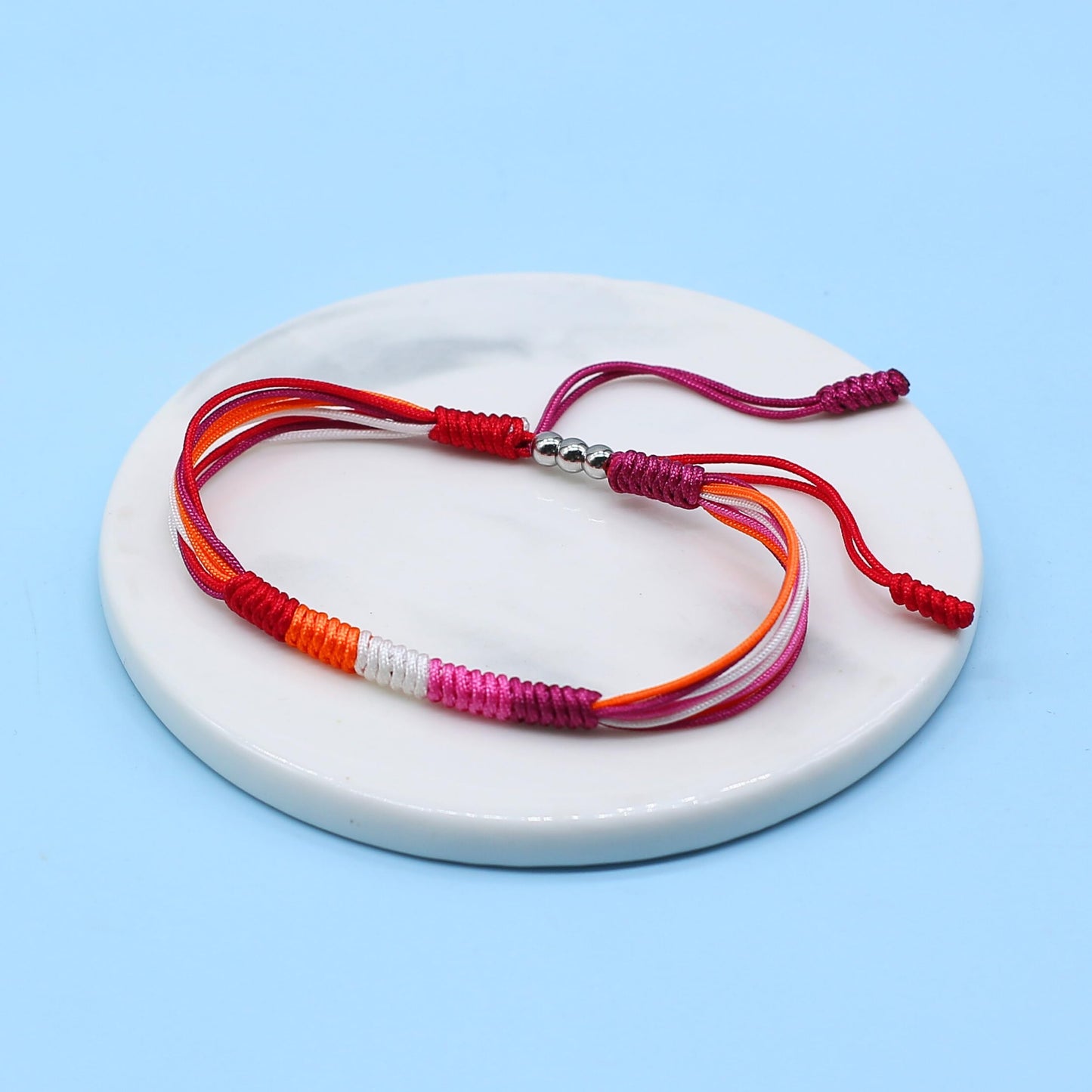 LAMIBEE LGBTQIA Pride, Bisexual, Pansexuality, Asexual, Lesbian, MLM Progress Flag Code Bracelet, Boho Style Rope Women Men Thread for Him Her, Pride Month