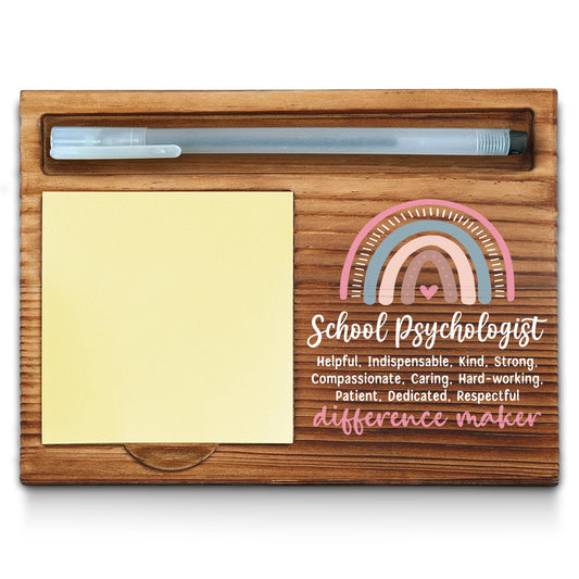 School Psychologist Sticky Note Holder, School Psychologist Thank You Appreciation Gifts for Women Self-Stick Note Pad Holders WPP9