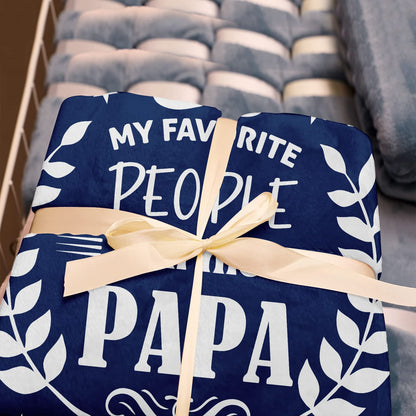 Fathers Day Papa Gifts, Grandpa Gifts, Papa Blankets 60"X50", Grandpa Christmas Birthday Gifts, Papas Gifts from Grandkids, Gifts for Papas, Grandfather Gift