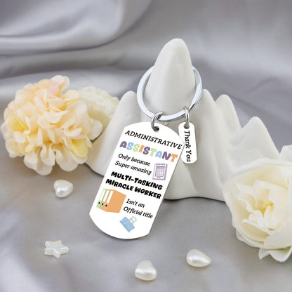 Administrative Professional Day Gifts Administrative Assistant Gifts Assistant Keychain Secretary Gift for Women Appreciation Gift for Coworkers Employee Admin Present for Professionals Admin Keyring