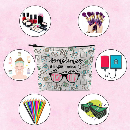 TSOTMO Optometry Gift Sometimes All You Need Is A New Perspective Makeup Bag Student Glasses Optometry Doctor (Perspective bag)