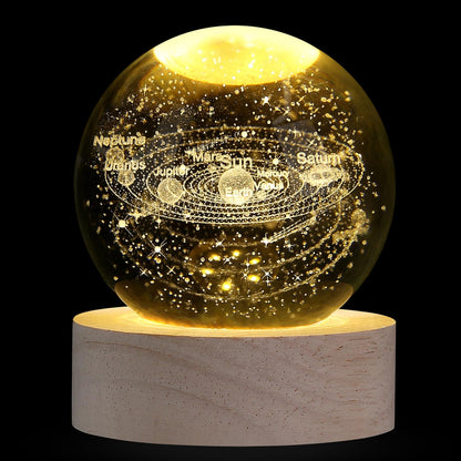 MAIBAOTA 3D Solar System Space Balls 2.4 Inches Crystal Ball Astronomy Decor Gifts for Physics Enthusiasts and Solar System Model Collectors Science Gifts