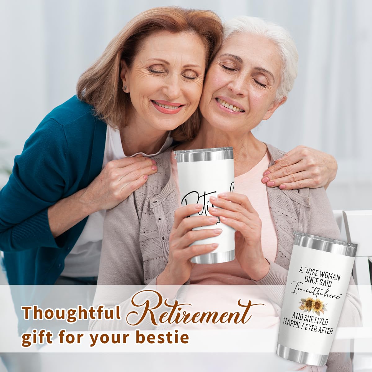 Retirement Gifts For Women, Retired 2026 Tumbler - A Wise Woman Once Said Stainless Steel 20Oz Tumbler - Mothers Day Gift for Retired Women Mom, Farewell Gifts for Coworkers, Teacher, Nurse, Boss