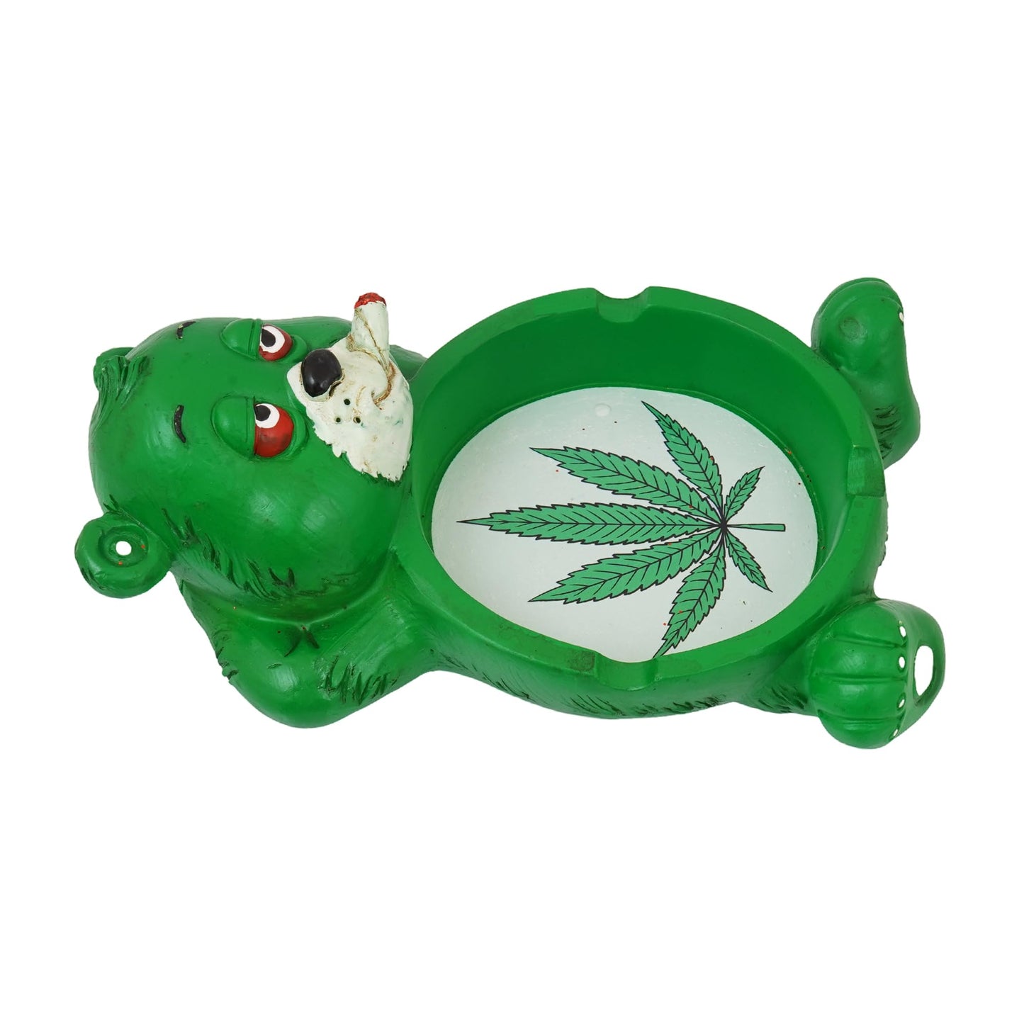 Fantasy Gifts Stoner Bear Polyresin Ashtray - 4"x6"
