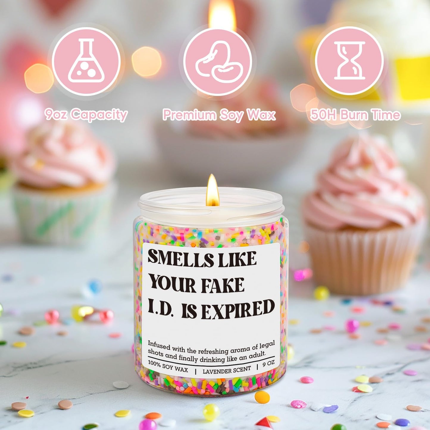 GSPY Scented Candle - 21st Birthday Gifts for Women, Female - Happy 21 Year Old Birthday Gifts for Him, Her - Cool 21st Bday Candle for Girls, Boys - Funny Turning 21 Ideas for Friend, Daughter, Teen