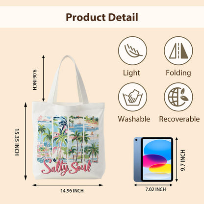 NATSUNO Canned Sardines Tote Bag,Fish Gifts for Women,Western Tote Bags for Women,Reusable Grocery Bags,Sardine Lover Gifts