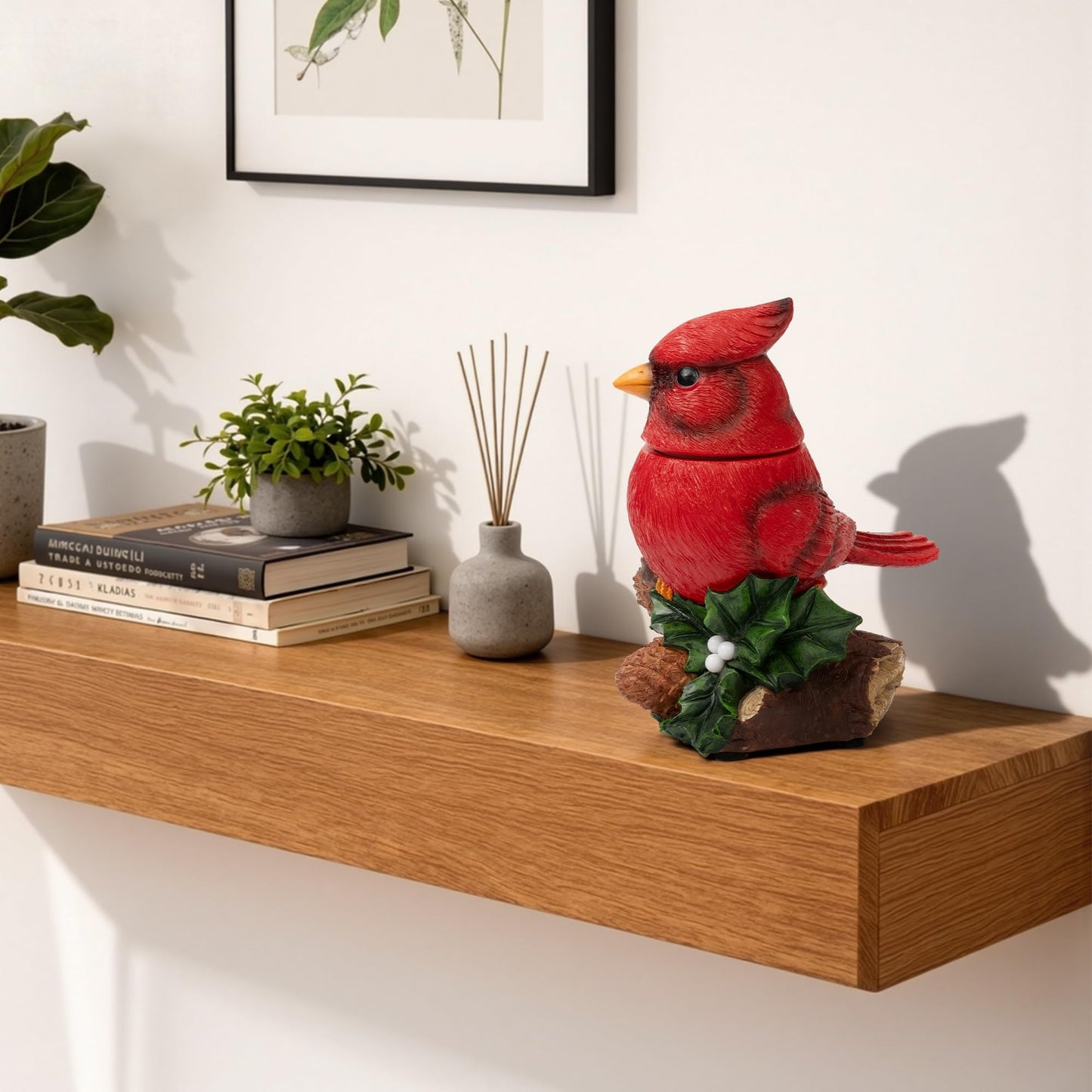 TISEJOY Red Cardinal Gifts for Women 8", Bobbing-Head Cardinal Statues that Emit Bird Chirps, Handmade Bird Decor Gift for Women, Mom, Grandma, Bird Lover,Memorial Gifts for Loss of Loved One