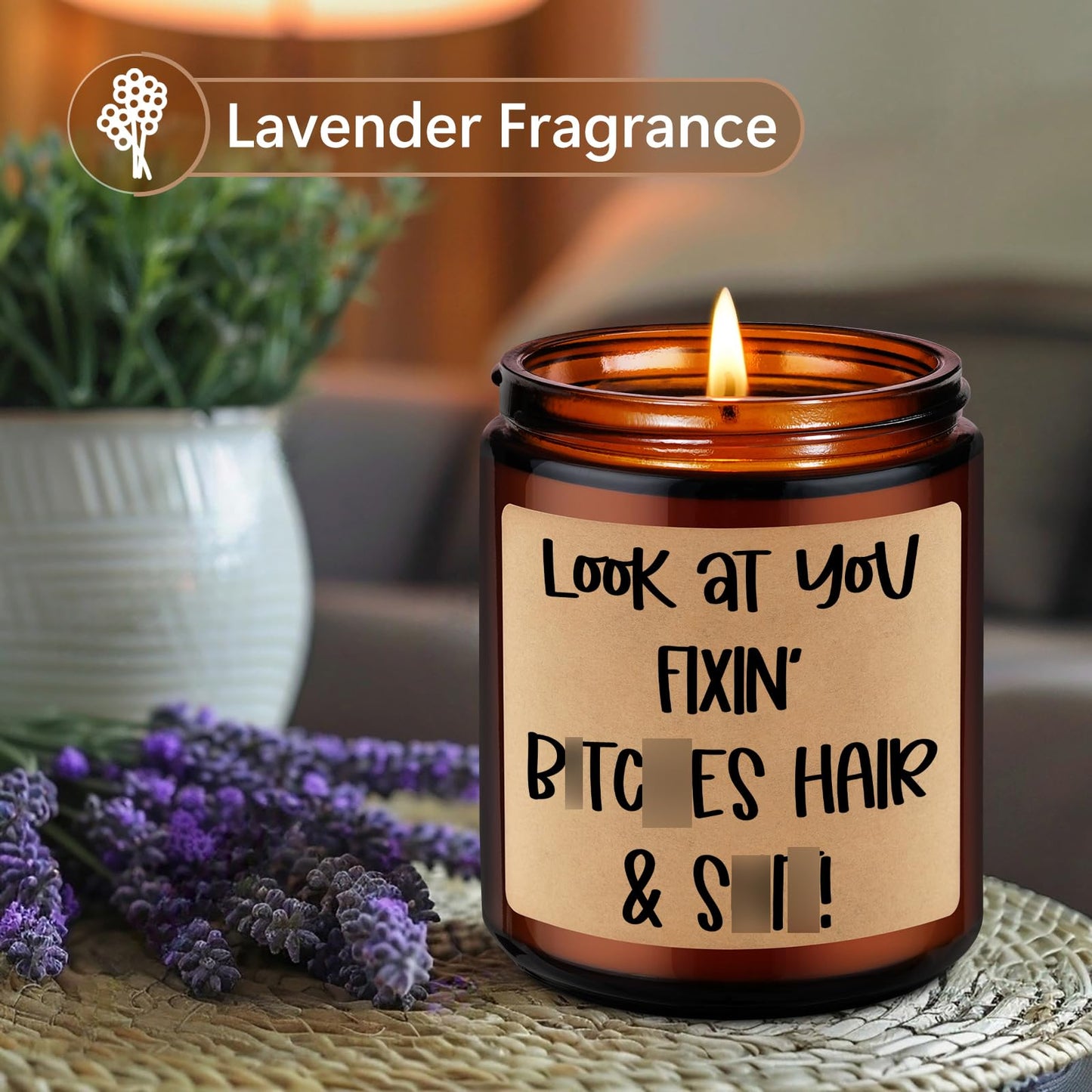 LEADO Hairstylist Candle - Hairdresser Gifts, Hair Stylist Gifts for Women, Men - Hair Salon Decor, Cosmetology Student Graduation Ideas - Funny Fathers Day, Birthday Present for Hair Dresser, Barber