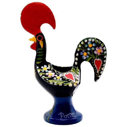 Galos 4 Inch Good Luck Traditional Portuguese Rooster Toothpick Holder Black 4 Inch Tall