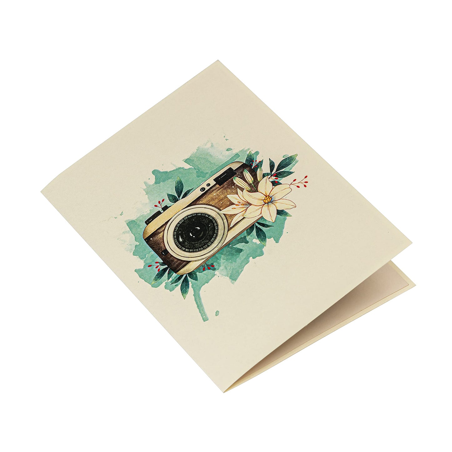 Rykamia Vintage Camera Pop Up Card - Blank & Photography Birthday & Thank You Card for Photographers - Camera Gift