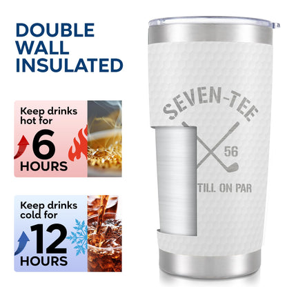 Golf Birthday Gifts for Men - Seven-Tee and Still on Par 70th Birthday Tumbler, Gift for 70 Year Old Man, 70th Bday Golf Gifts, Father Day, Christmas Gift for 70 Year Old Man, Dad, Grandpa