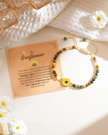 Tarsus Sunflower Gifts for Women Teens– Symbol of Positivity, Strength & Love, Gift for Birthday, Christmas, or Thank You Occasion, Sunshine Sunflower Bracelet for Friends Coworkers Daughter...
